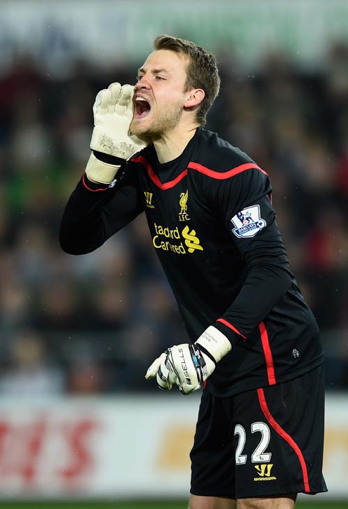 Liverpool goalkeeper Simon Mignolet